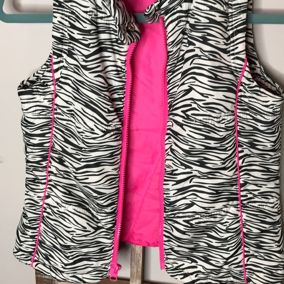 L.E.I • Kids Size L Zebra Pink Vest - Picture 4 of 4